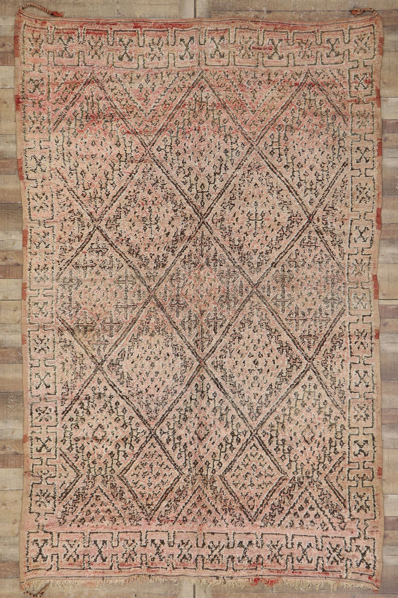7 x 11 Vintage Zayane Moroccan Rug 21335