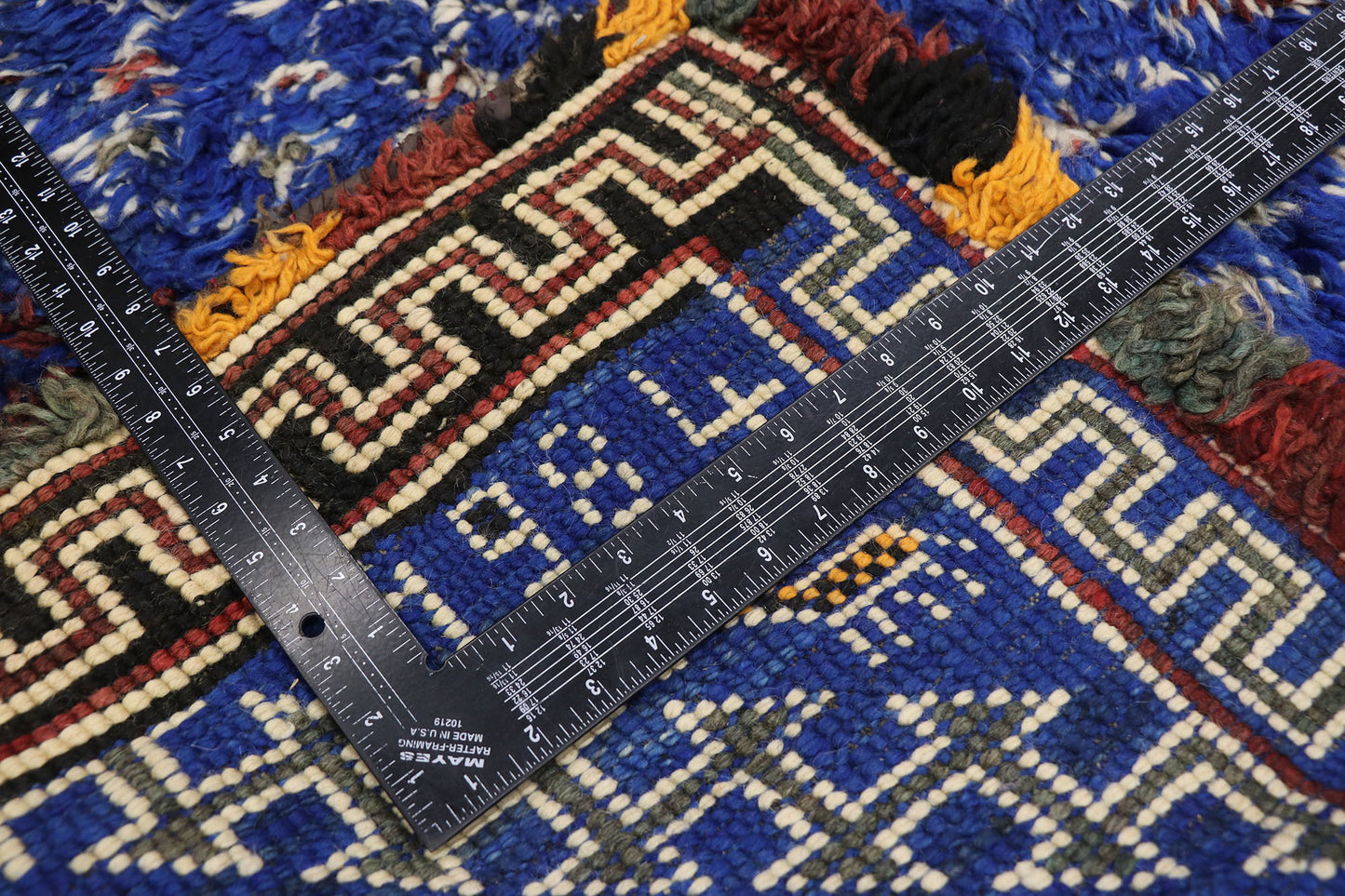 7 x 13 Vintage Blue Beni MGuild Moroccan Rug 21337
