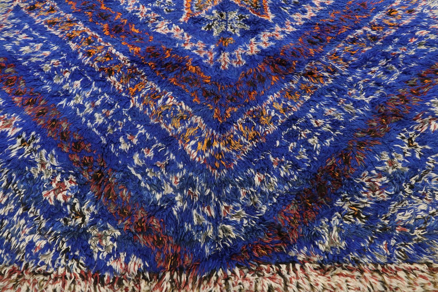 7 x 13 Vintage Blue Beni MGuild Moroccan Rug 21337