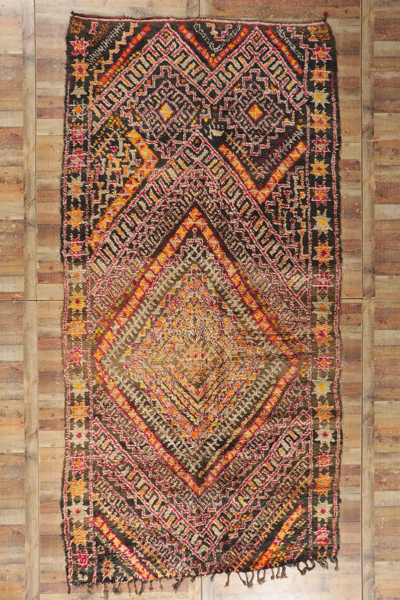 7 x 14 Vintage Beni MGuild Moroccan Rug 21338