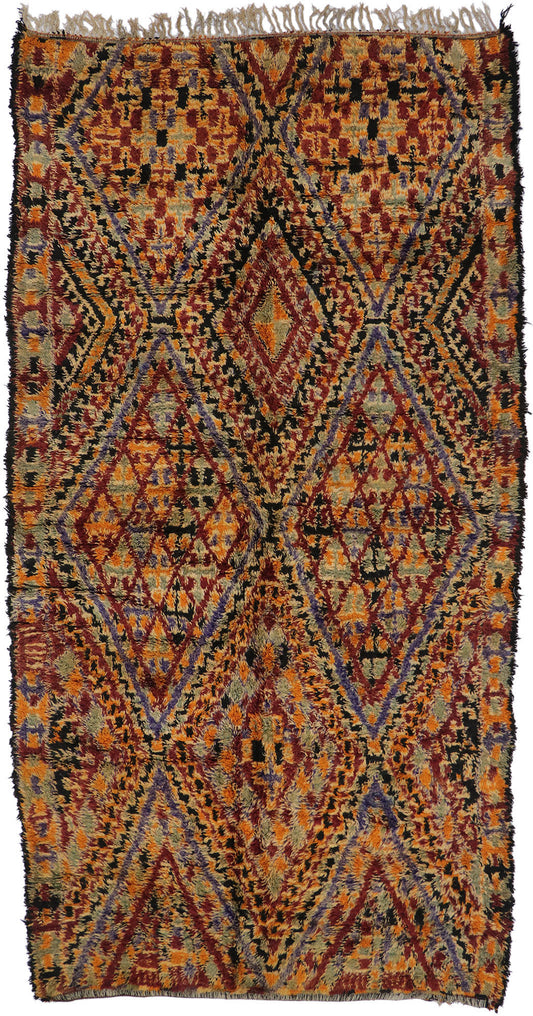 7 x 13 Vintage Beni M'Guild Moroccan Rug 21339