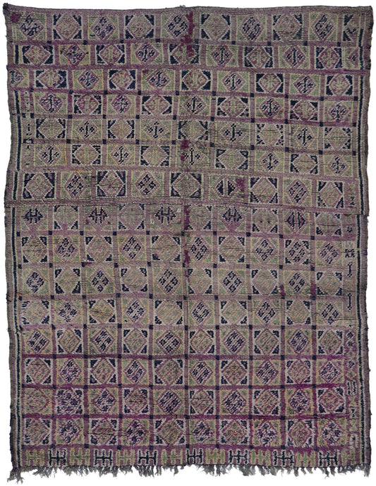 6 x 7 Vintage Purple Moroccan Rug 21341