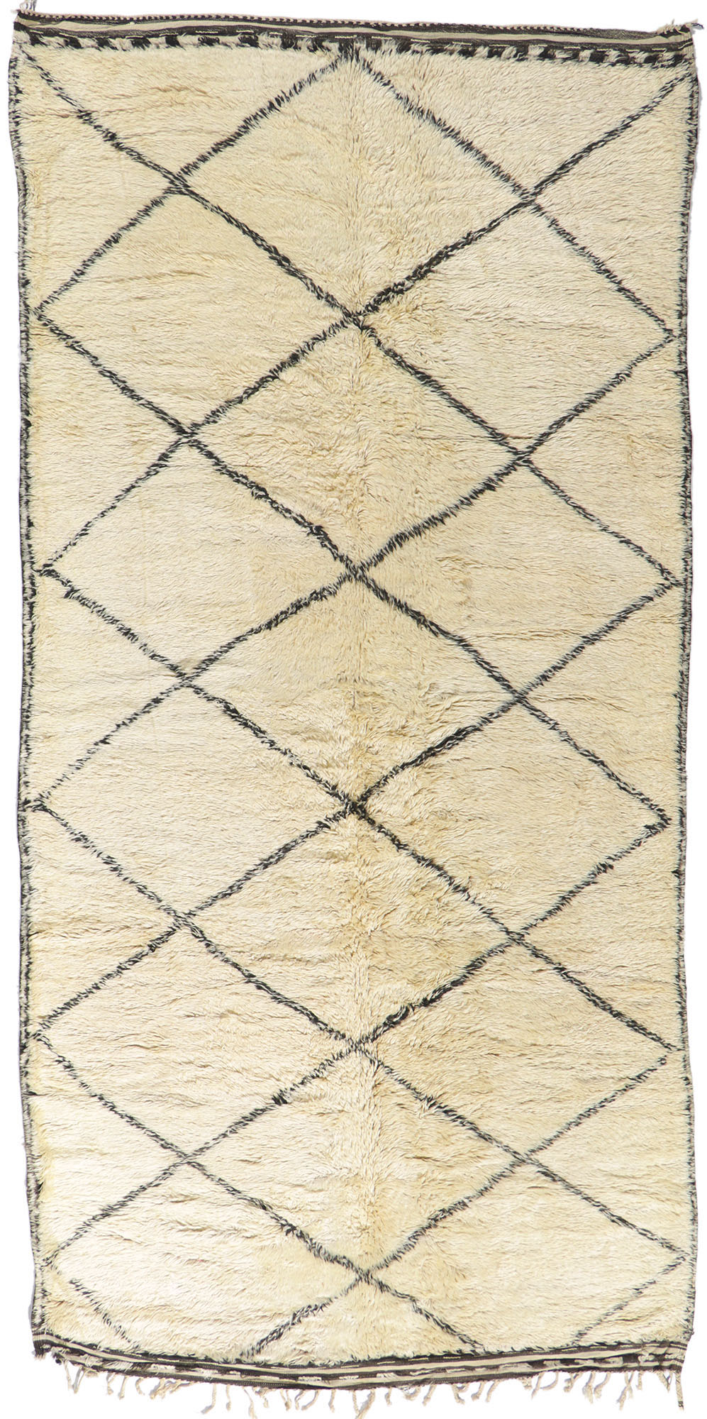 7 x 13 Vintage Moroccan Beni Ourain Rug 21358