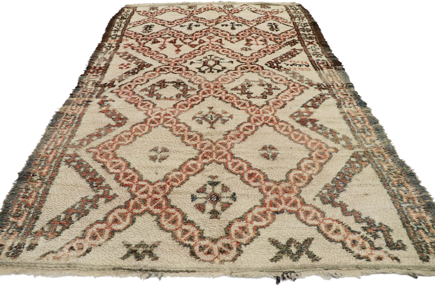 6 x 9 Vintage Moroccan Beni Ourain Rug 21382