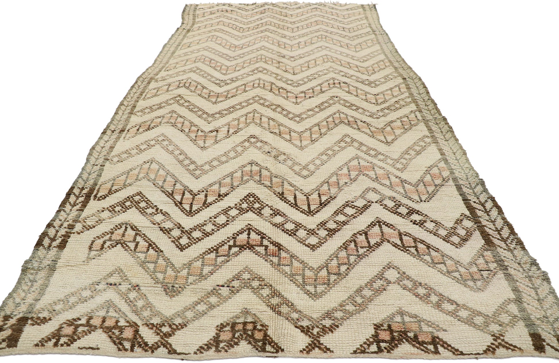 6 x 12 Vintage Moroccan Beni Ourain Rug 21383