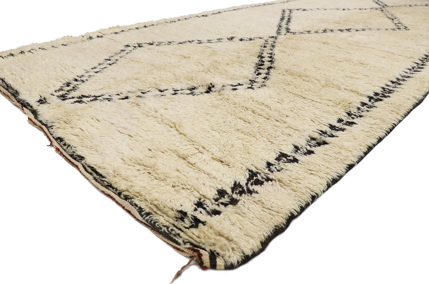 7 x 14 Vintage Moroccan Beni Ourain Rug 21387