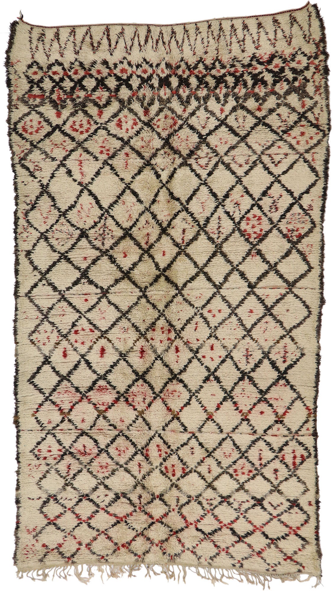 7 x 11 Vintage Moroccan Beni Ourain Rug 21394