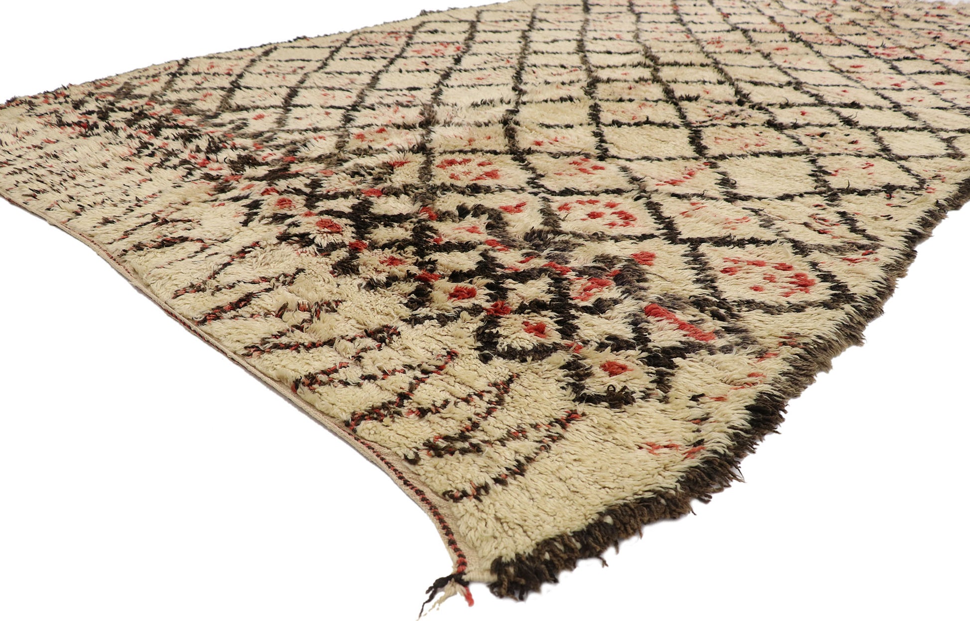 7 x 11 Vintage Moroccan Beni Ourain Rug 21394