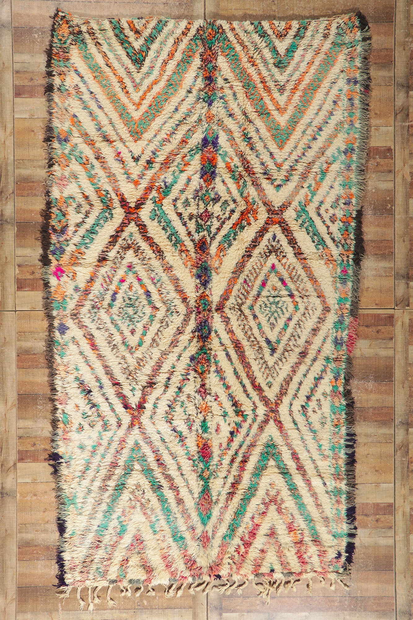 7 x 12 Vintage Beni MGuild Moroccan Rug 21404