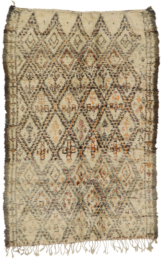 7 x 10 Vintage Moroccan Beni Ourain Rug 21412