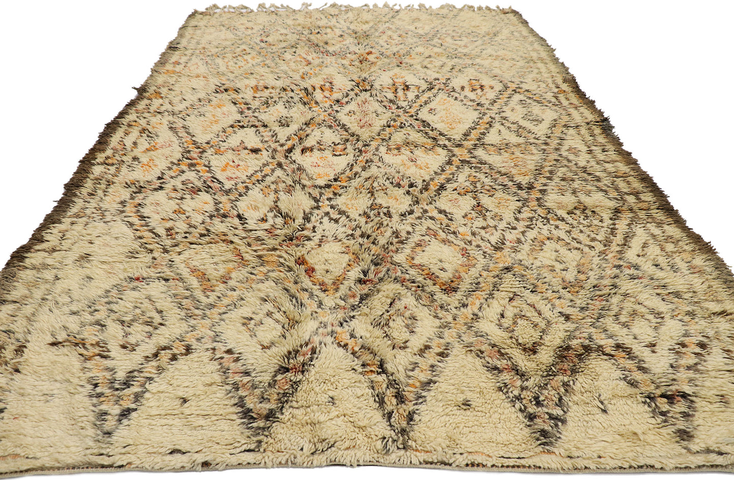 7 x 10 Vintage Moroccan Beni Ourain Rug 21412