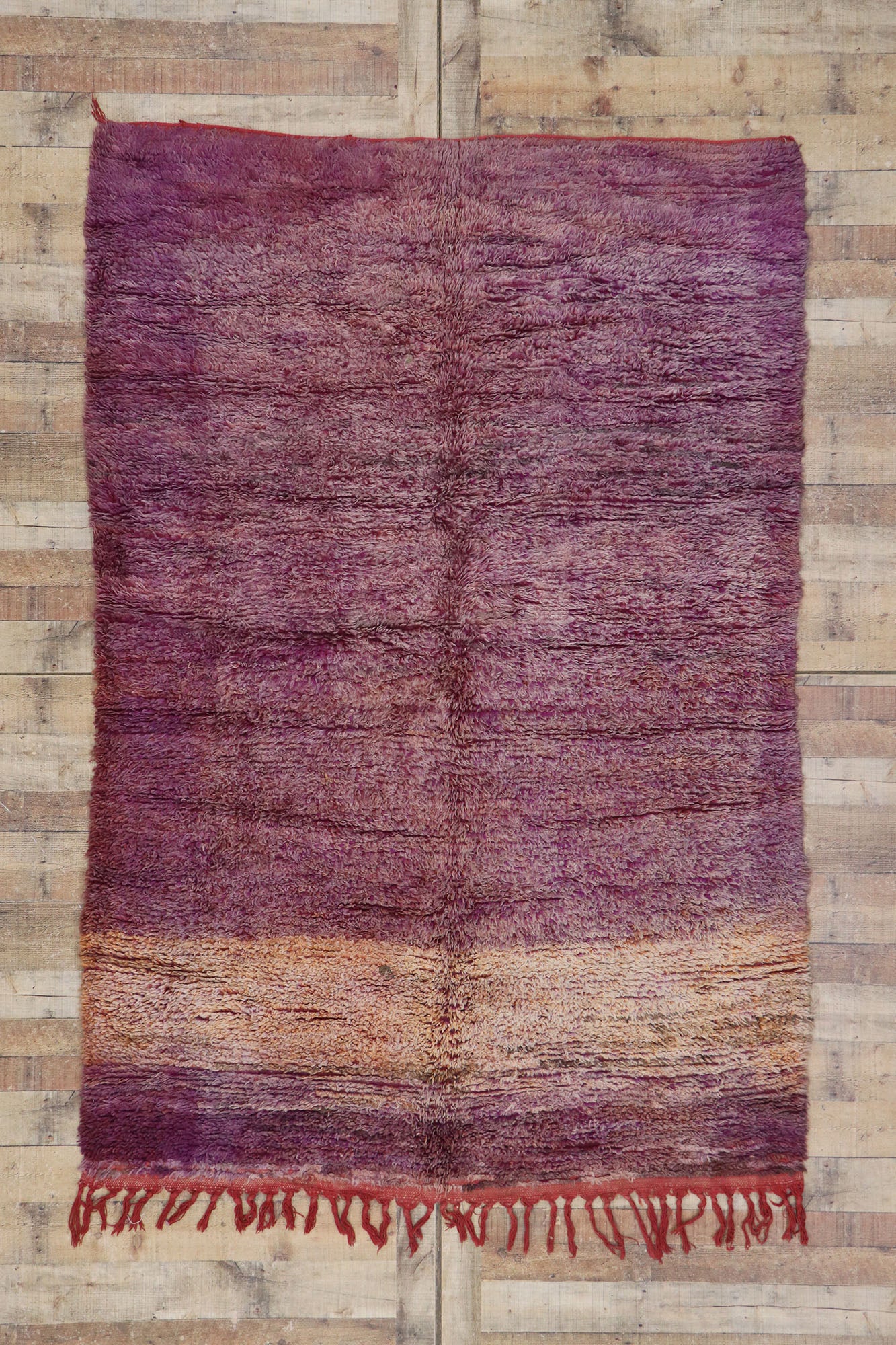 6 x 8 Vintage Purple Beni Mrirt Moroccan Rug 21425