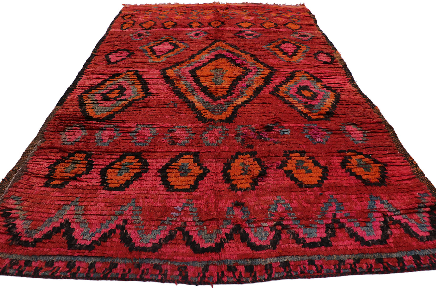 6 x 9 Vintage Red Moroccan Rug 21429