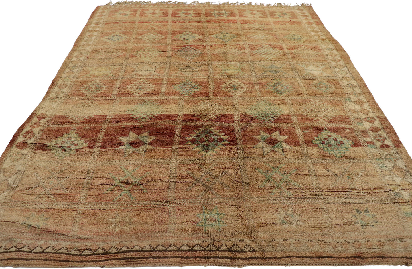 7 x 9 Vintage Beni MGuild Moroccan Rug 21442