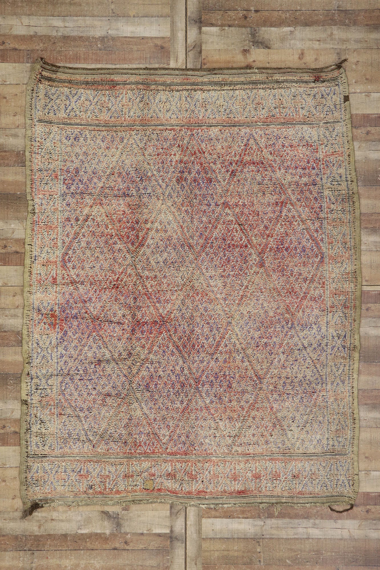 7 x 9 Vintage Beni MGuild Moroccan Rug 21446