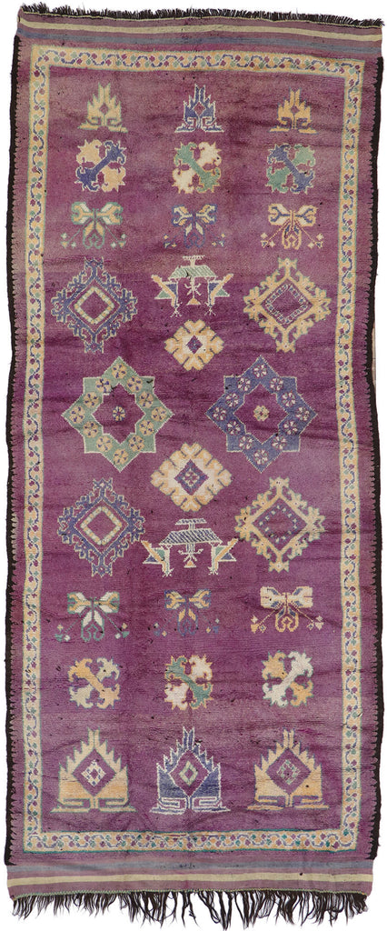5 x 12 Vintage Purple Moroccan Rug 21451