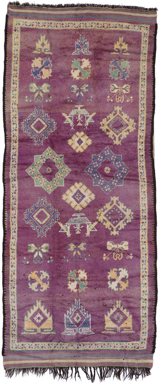 5 x 12 Vintage Purple Moroccan Rug 21451