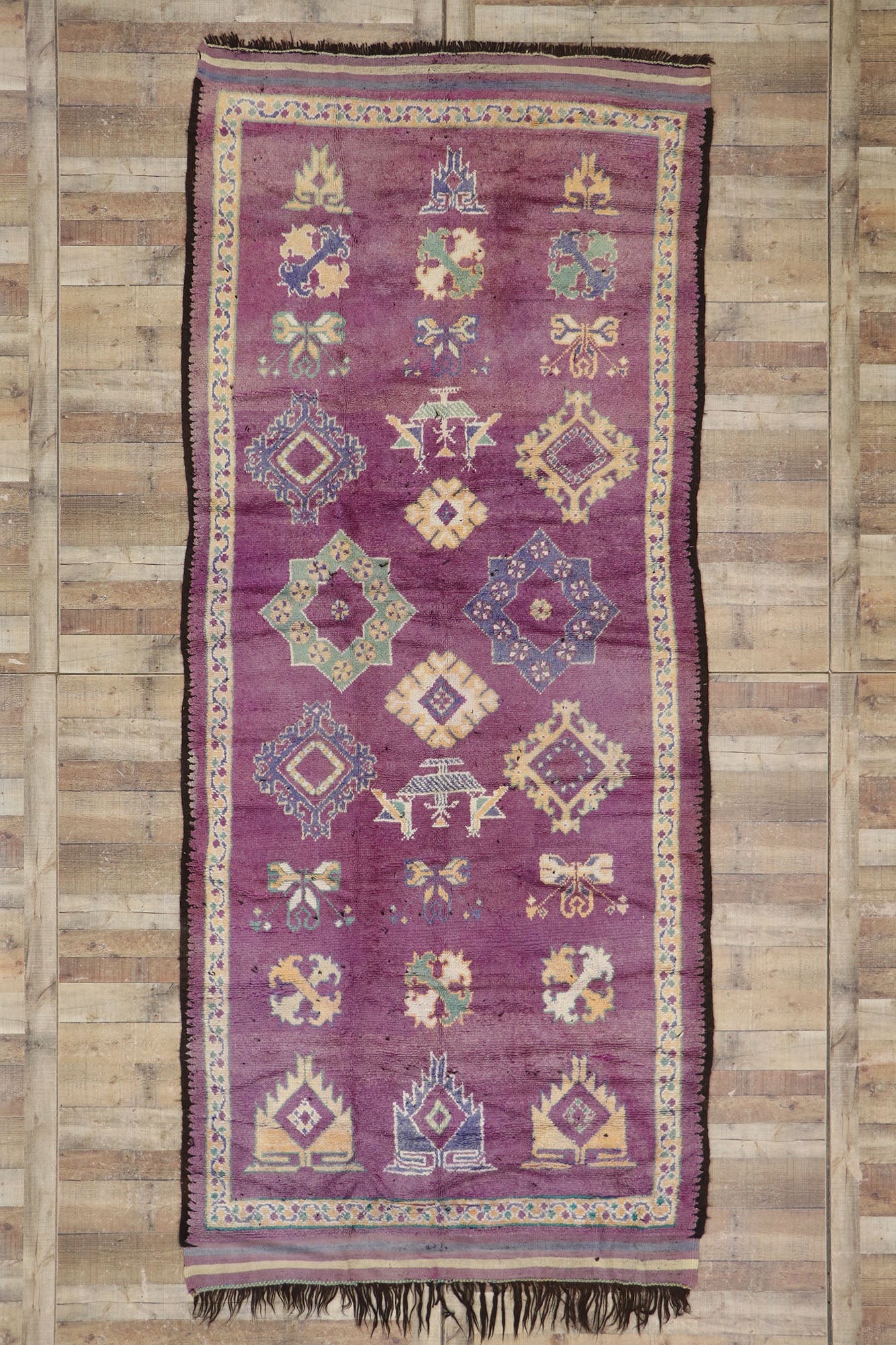 5 x 12 Vintage Purple Moroccan Rug 21451