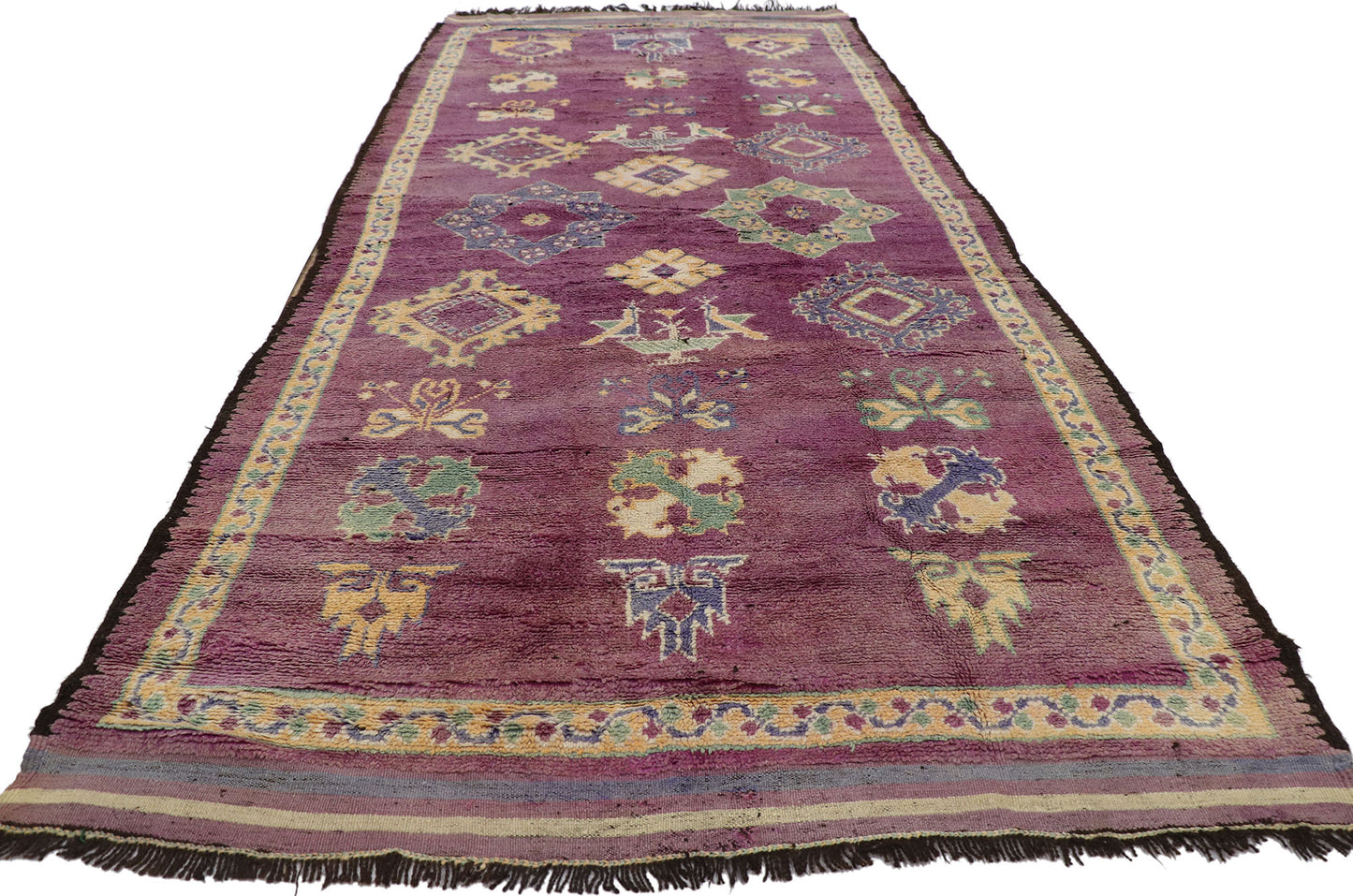 5 x 12 Vintage Purple Moroccan Rug 21451
