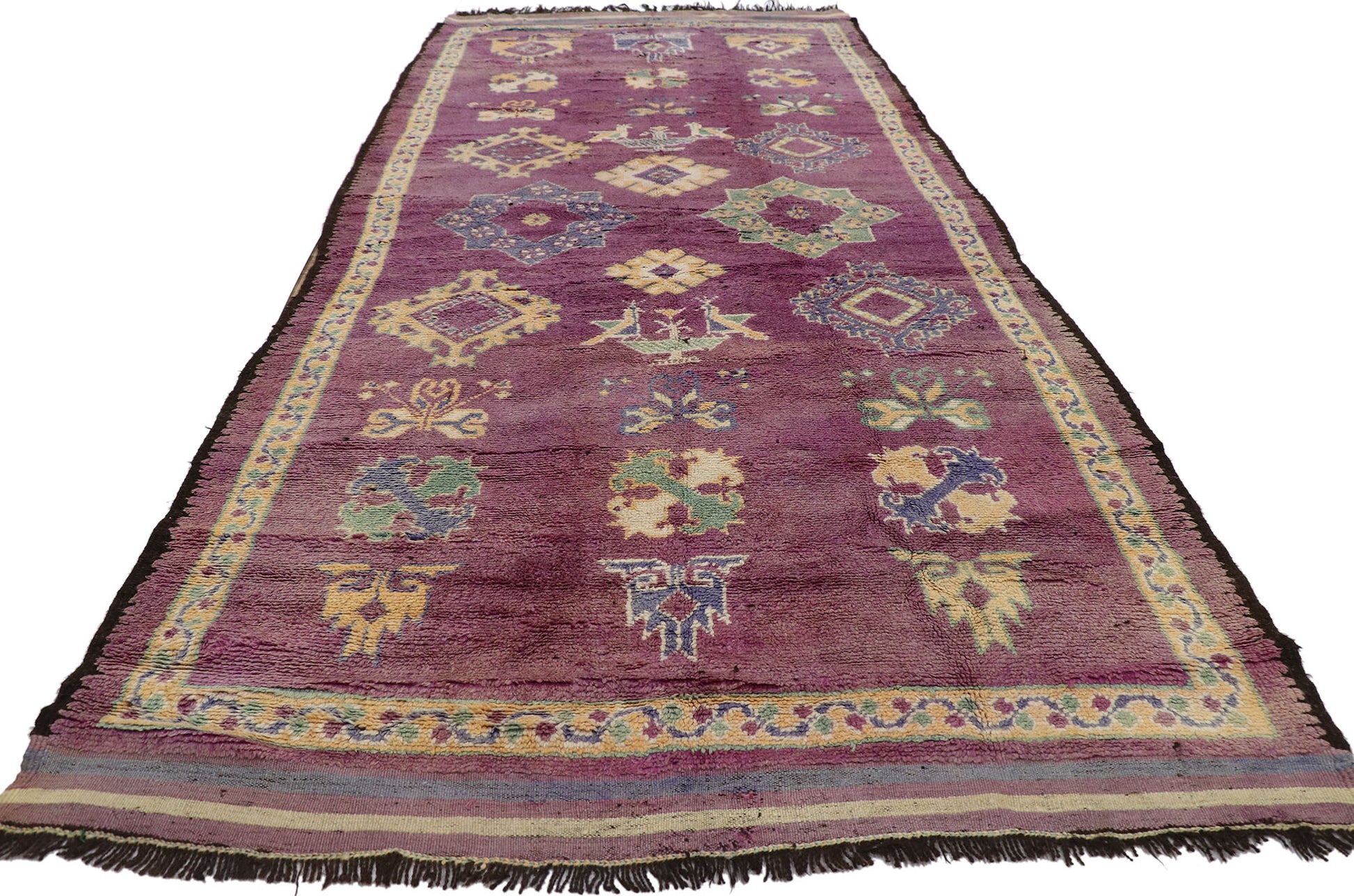 5 x 12 Vintage Purple Moroccan Rug 21451