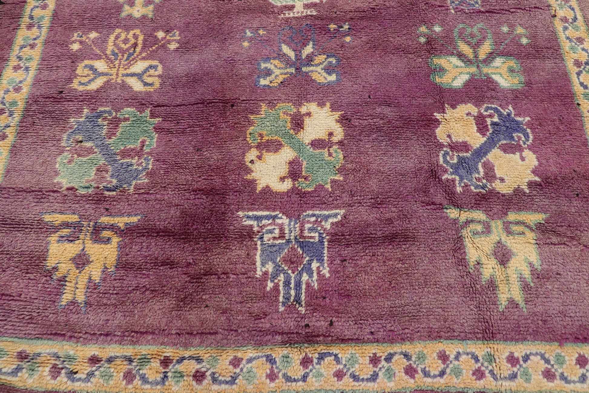 5 x 12 Vintage Purple Moroccan Rug 21451