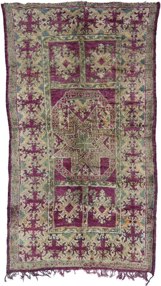 7 x 13 Vintage Purple Moroccan Rug 21480