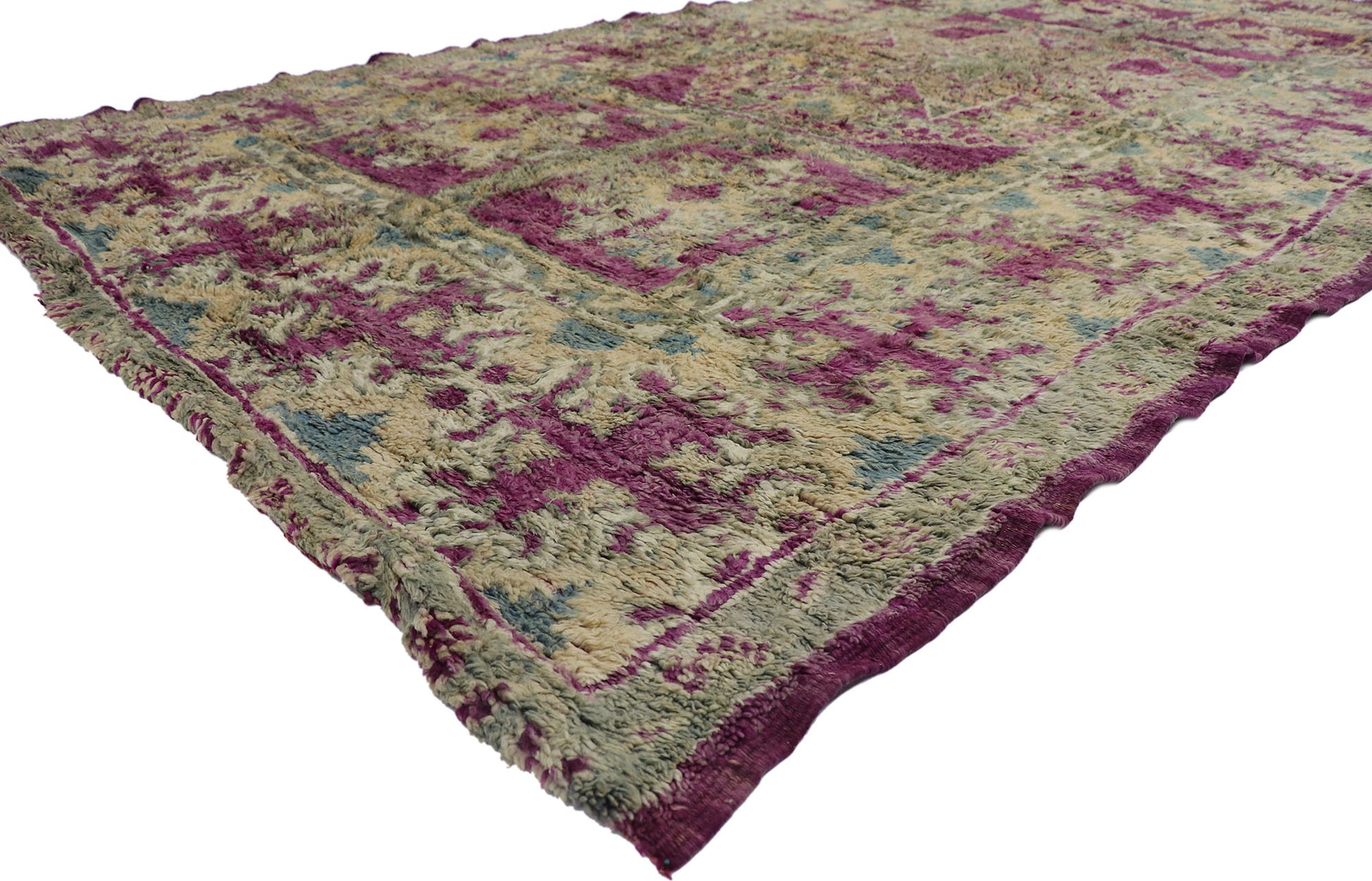 7 x 13 Vintage Purple Moroccan Rug 21480
