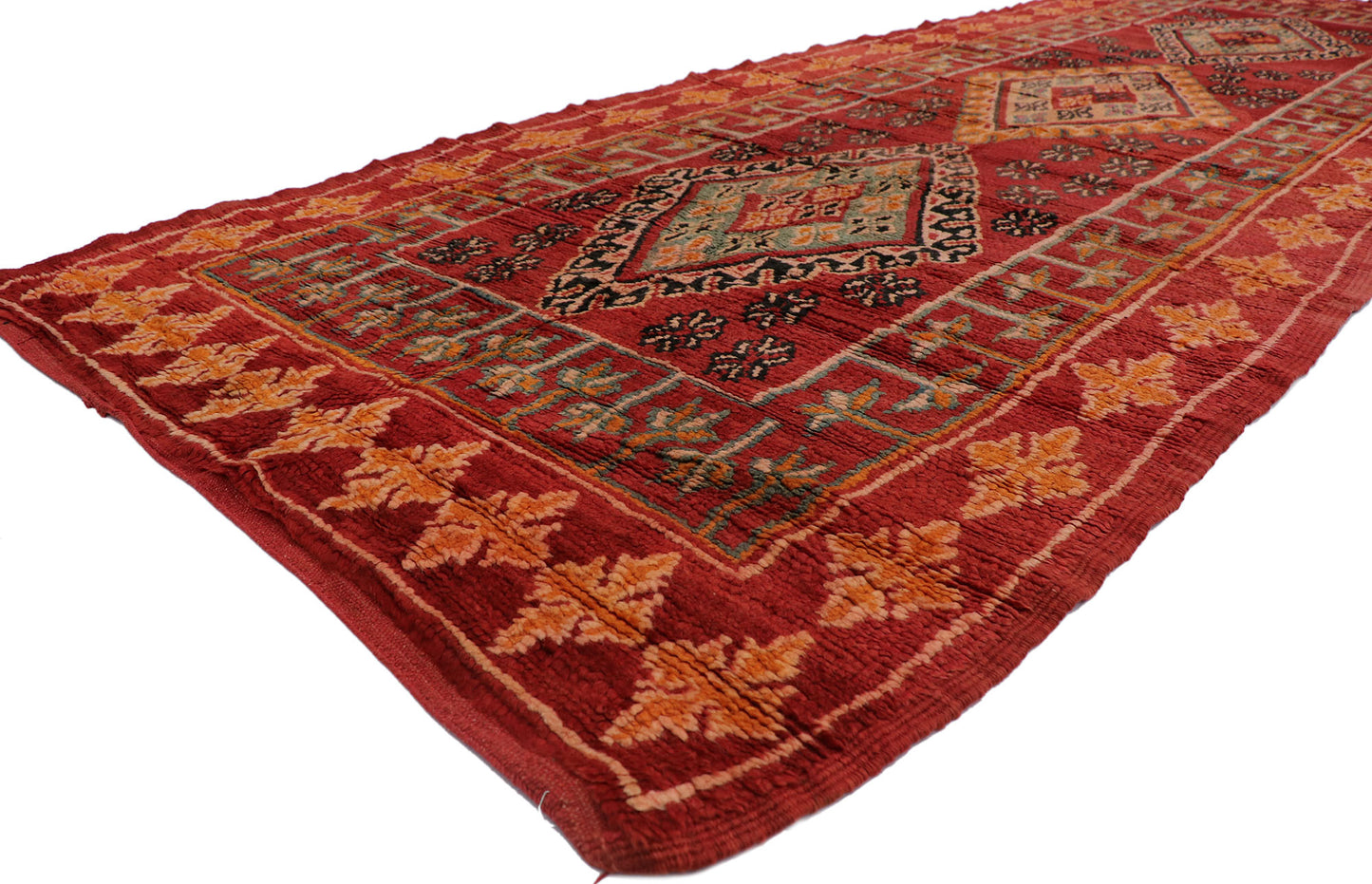 5 x 13 Vintage Red Boujad Moroccan Rug 21486