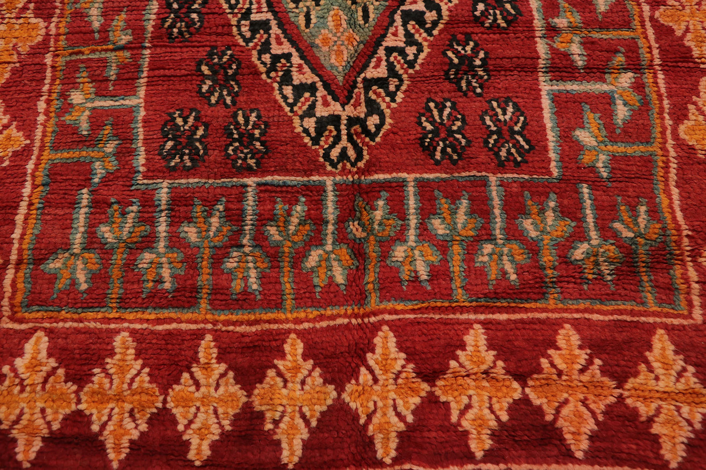 5 x 13 Vintage Red Boujad Moroccan Rug 21486