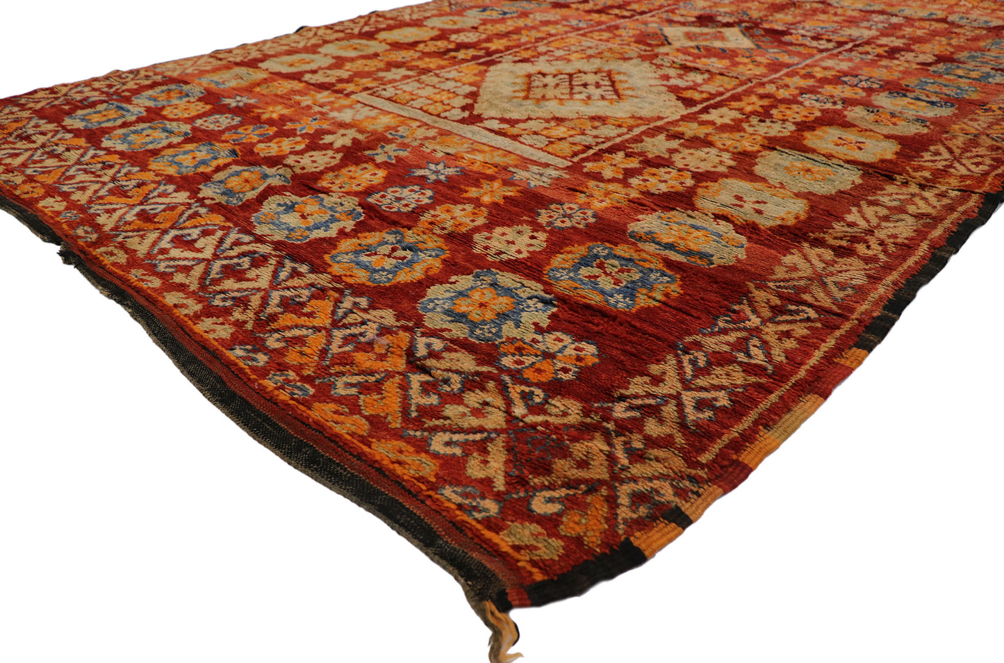 6 x 10 Vintage Red Boujad Moroccan Rug 21489