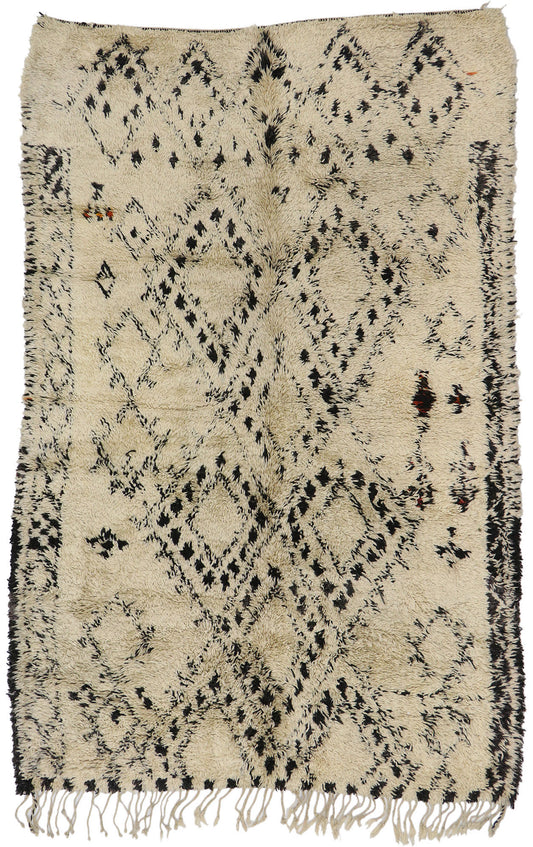 6 x 10 Vintage Beni Ourain Moroccan Rug 21493