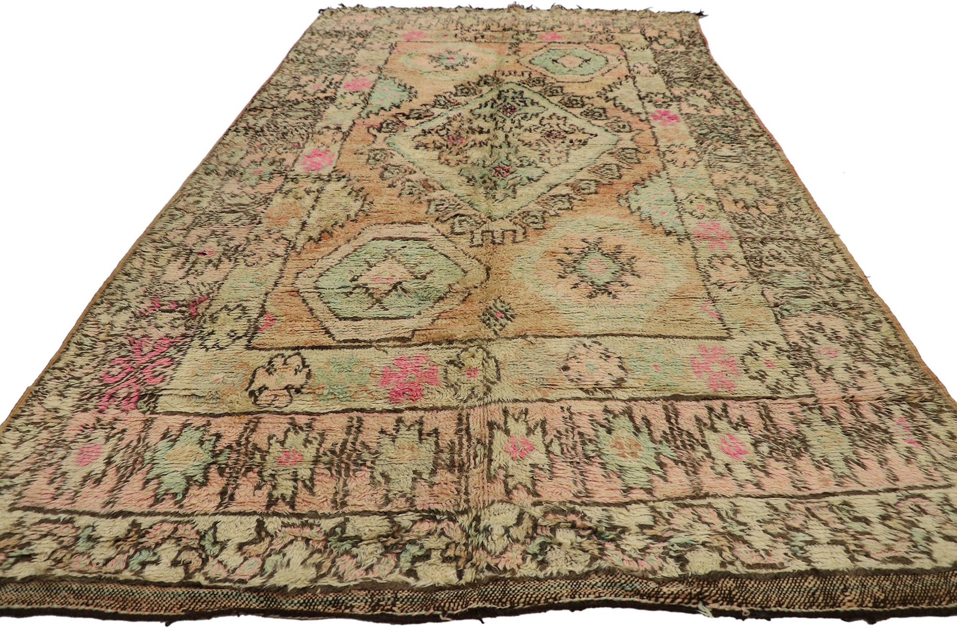 6 x 11 Vintage Boujad Moroccan Rug 21495