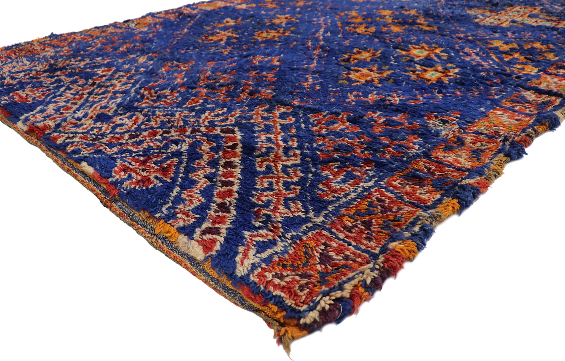 6 x 10 Vintage Blue Beni MGuild Moroccan Rug 21501