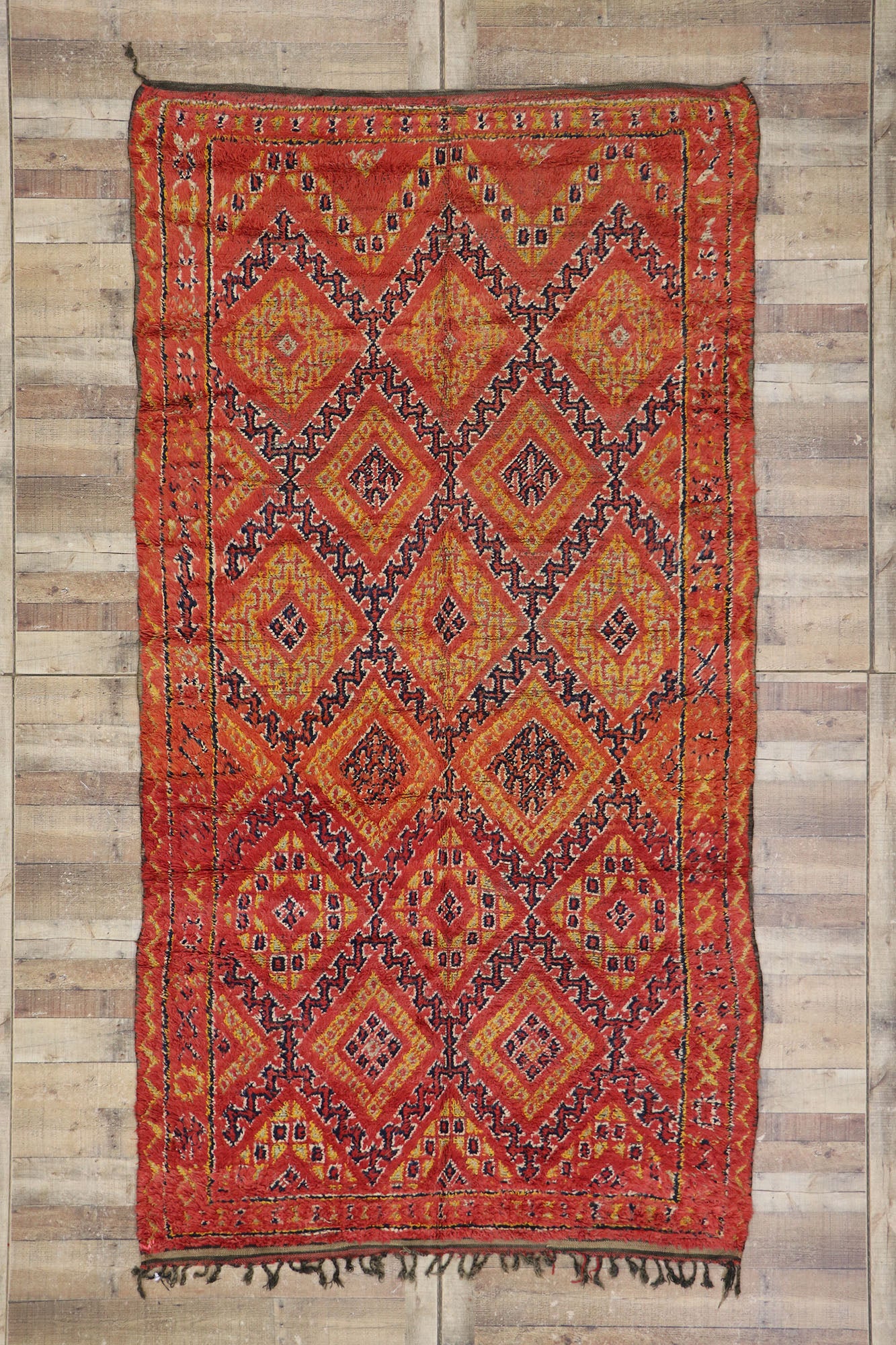 6 x 11 Vintage Red Moroccan Rug 21505