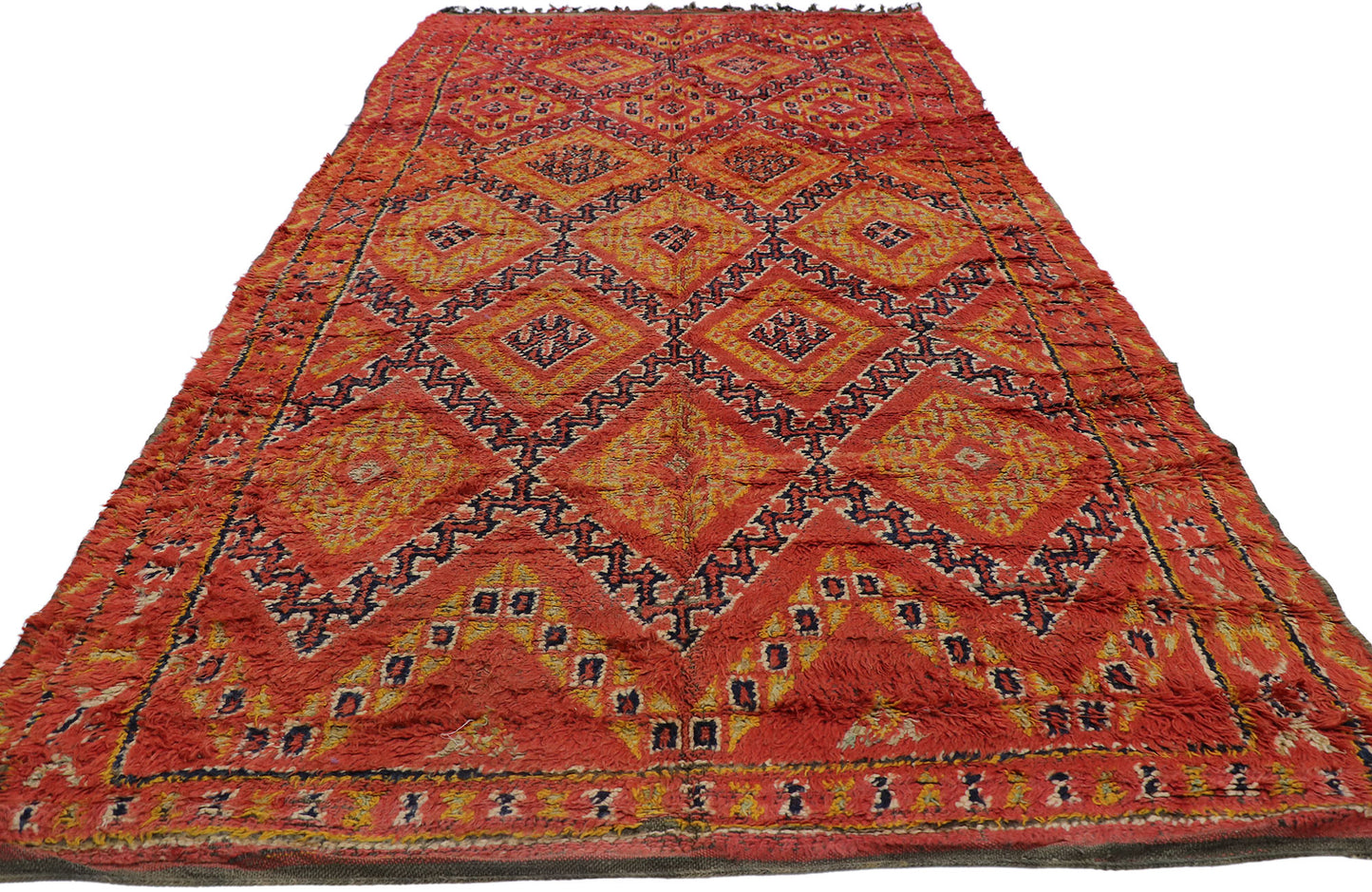 6 x 11 Vintage Red Moroccan Rug 21505