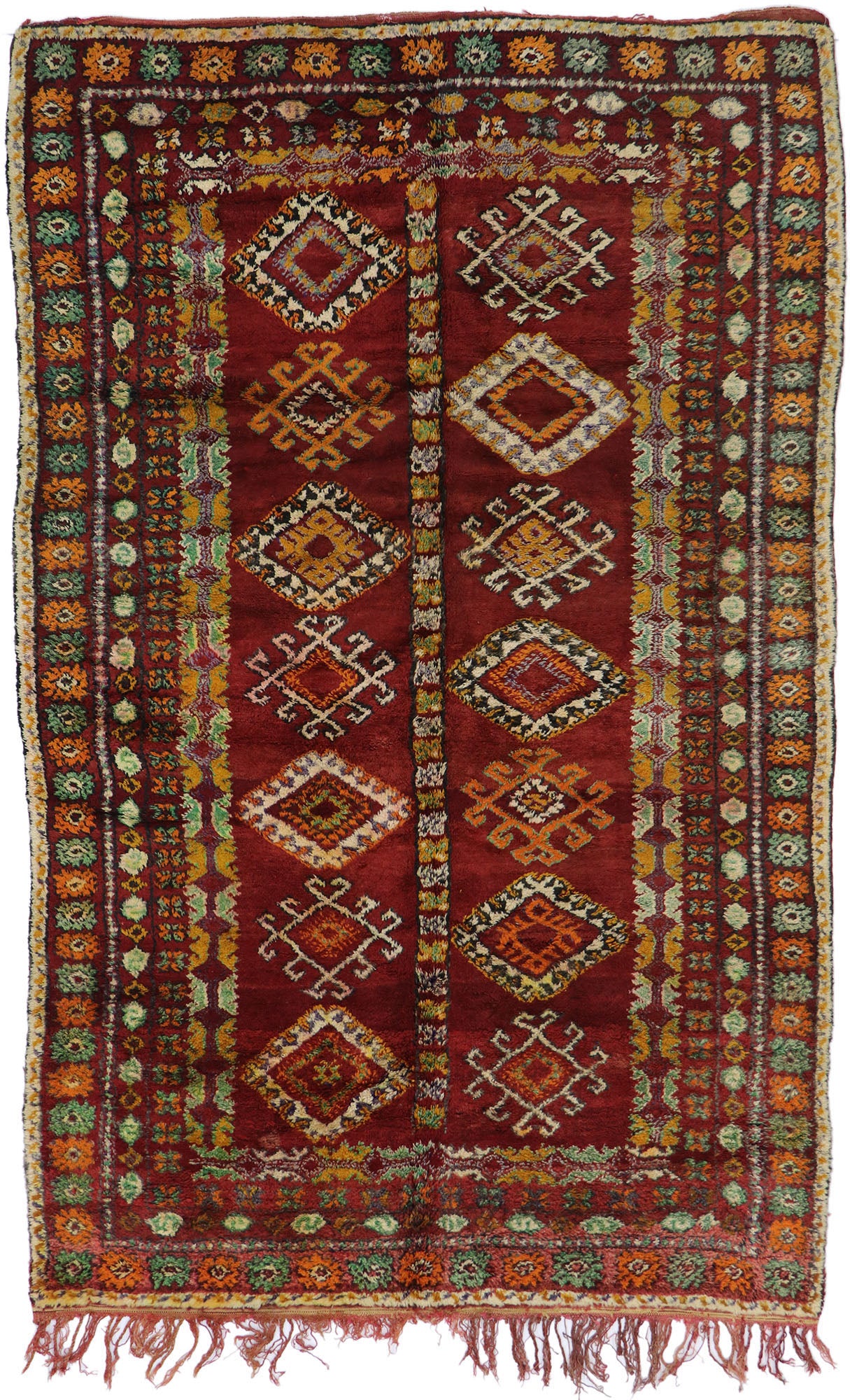 6 x 9 Vintage Beni MGuild Moroccan Rug 21506