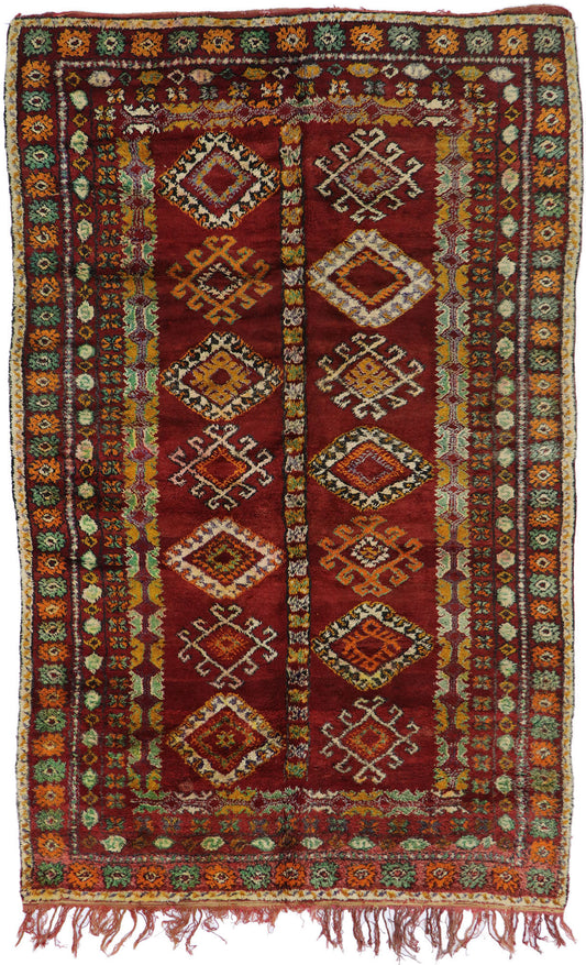 6 x 9 Vintage Beni MGuild Moroccan Rug 21506