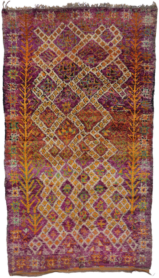 6 x 11 Vintage Purple Beni MGuild Moroccan Rug 21510