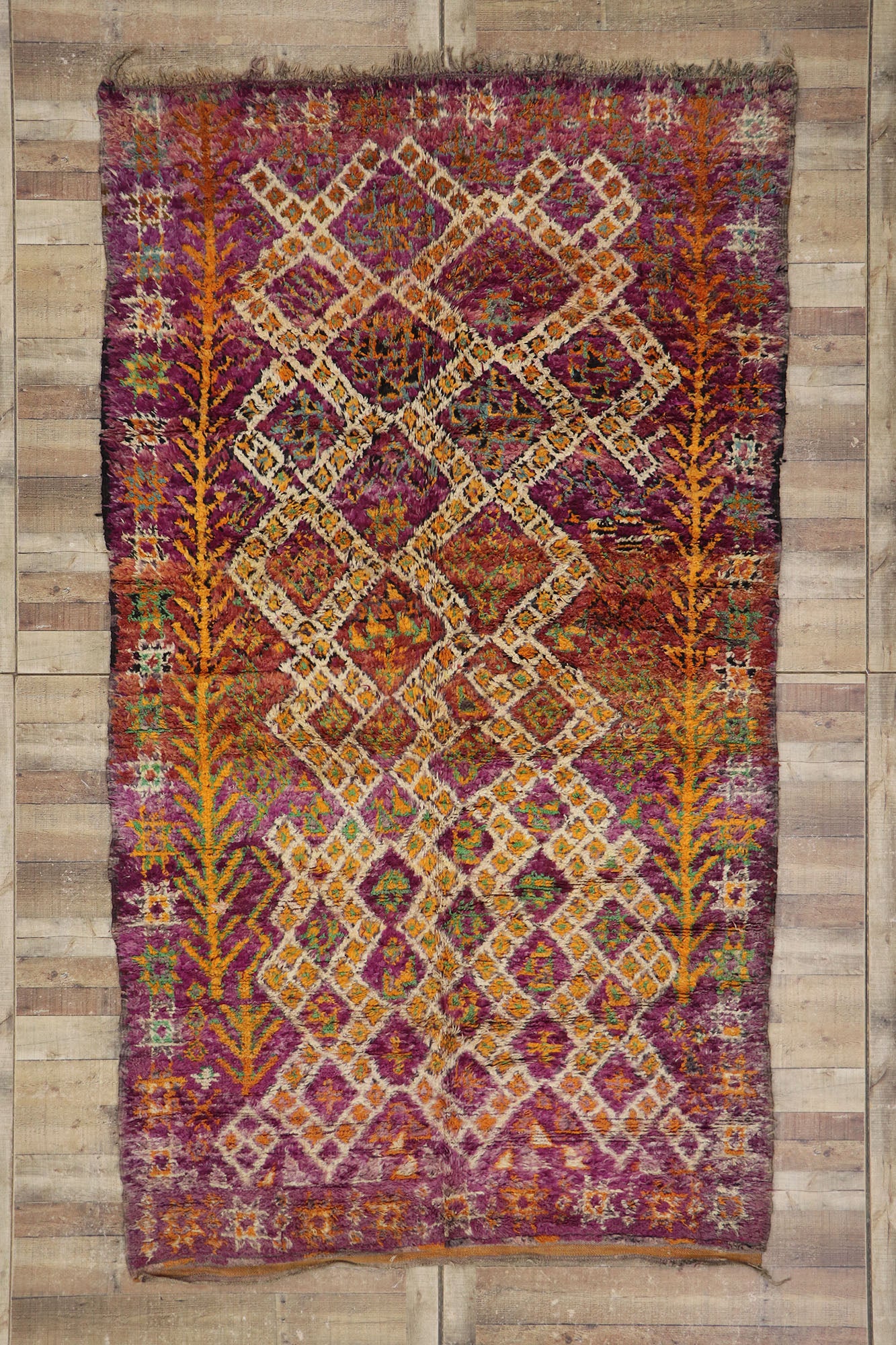 6 x 11 Vintage Purple Beni MGuild Moroccan Rug 21510