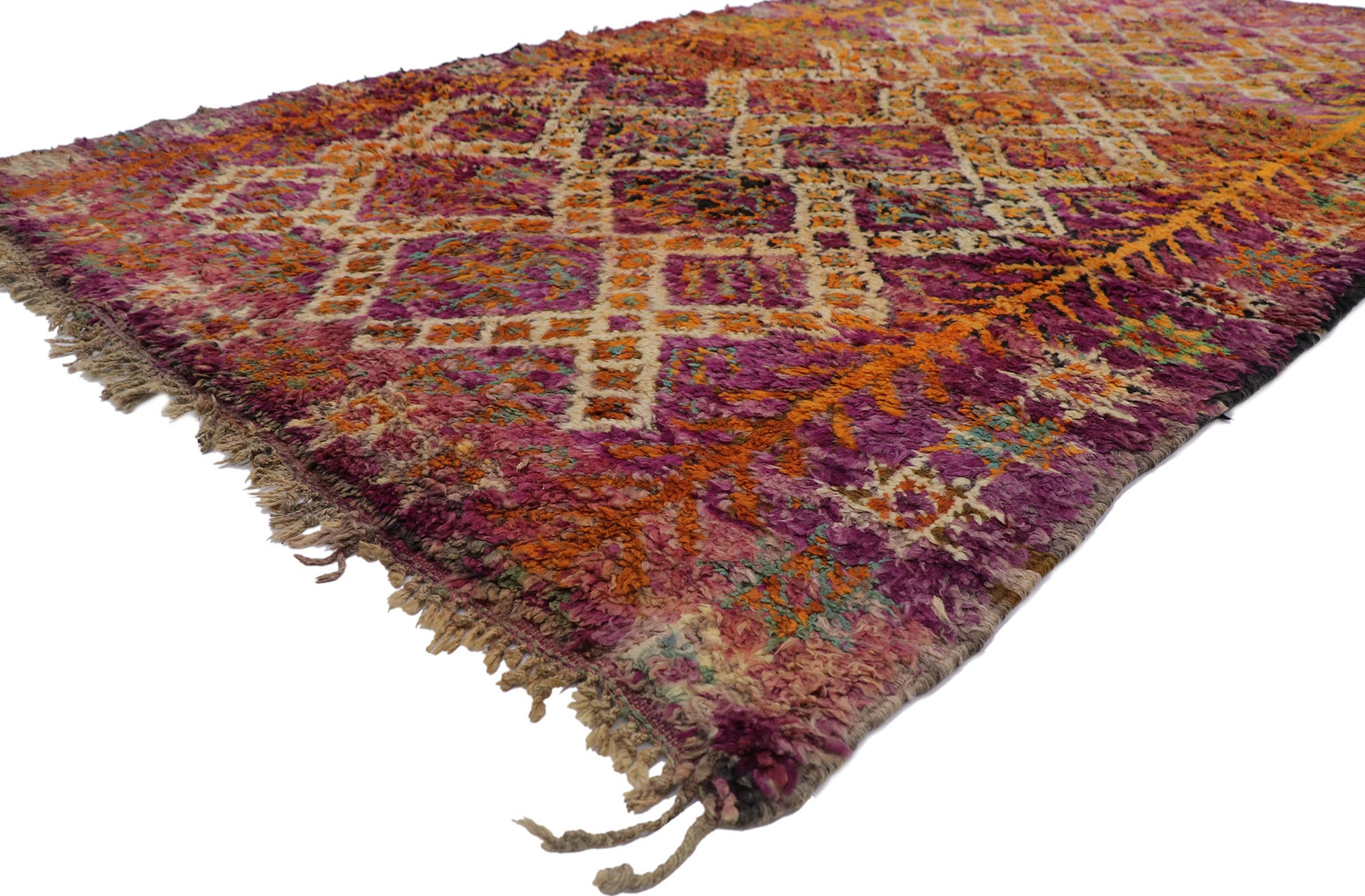 6 x 11 Vintage Purple Beni MGuild Moroccan Rug 21510