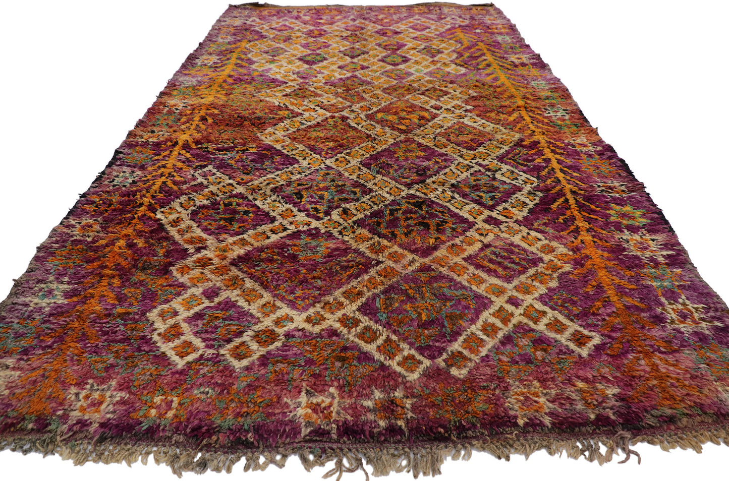 6 x 11 Vintage Purple Beni MGuild Moroccan Rug 21510