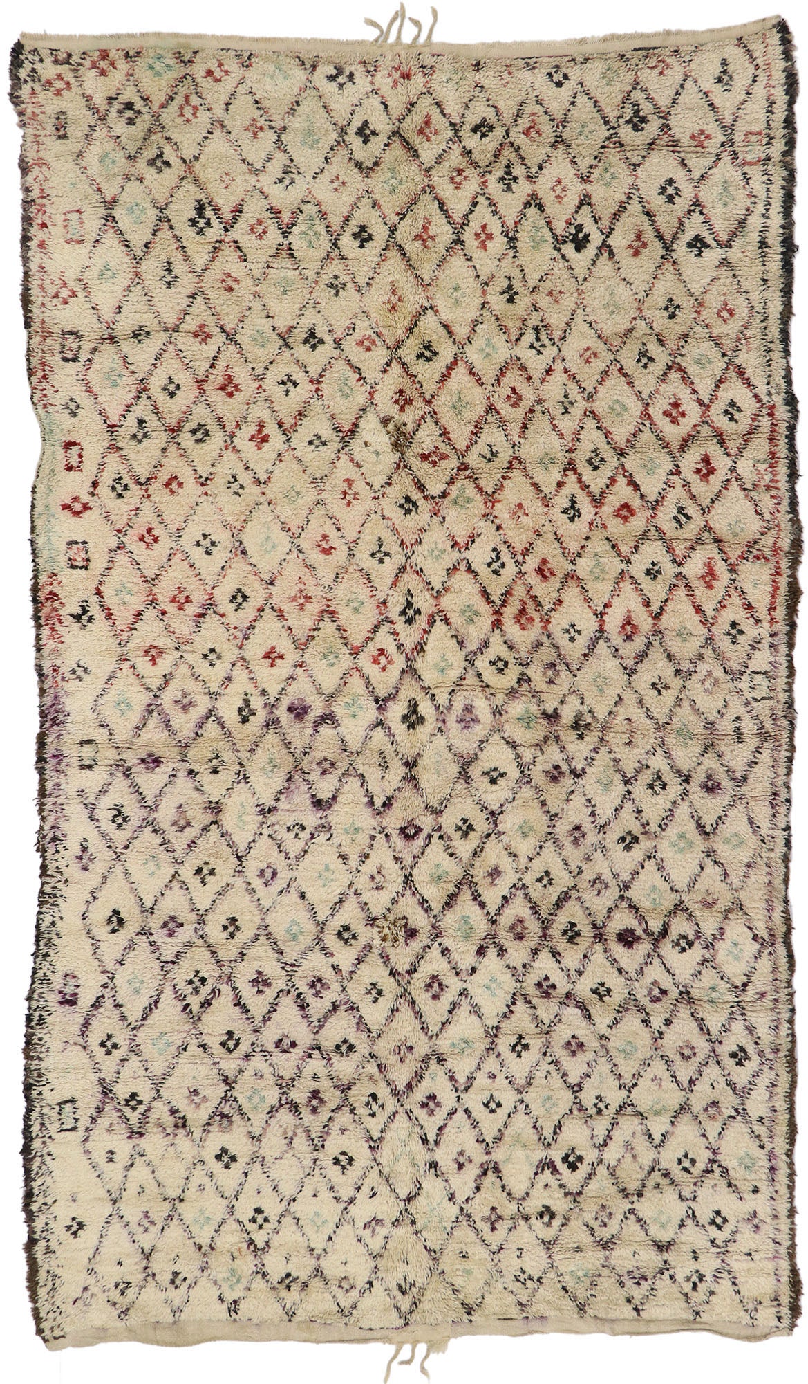 7 x 11 Vintage Beni Ourain Moroccan Rug 21513