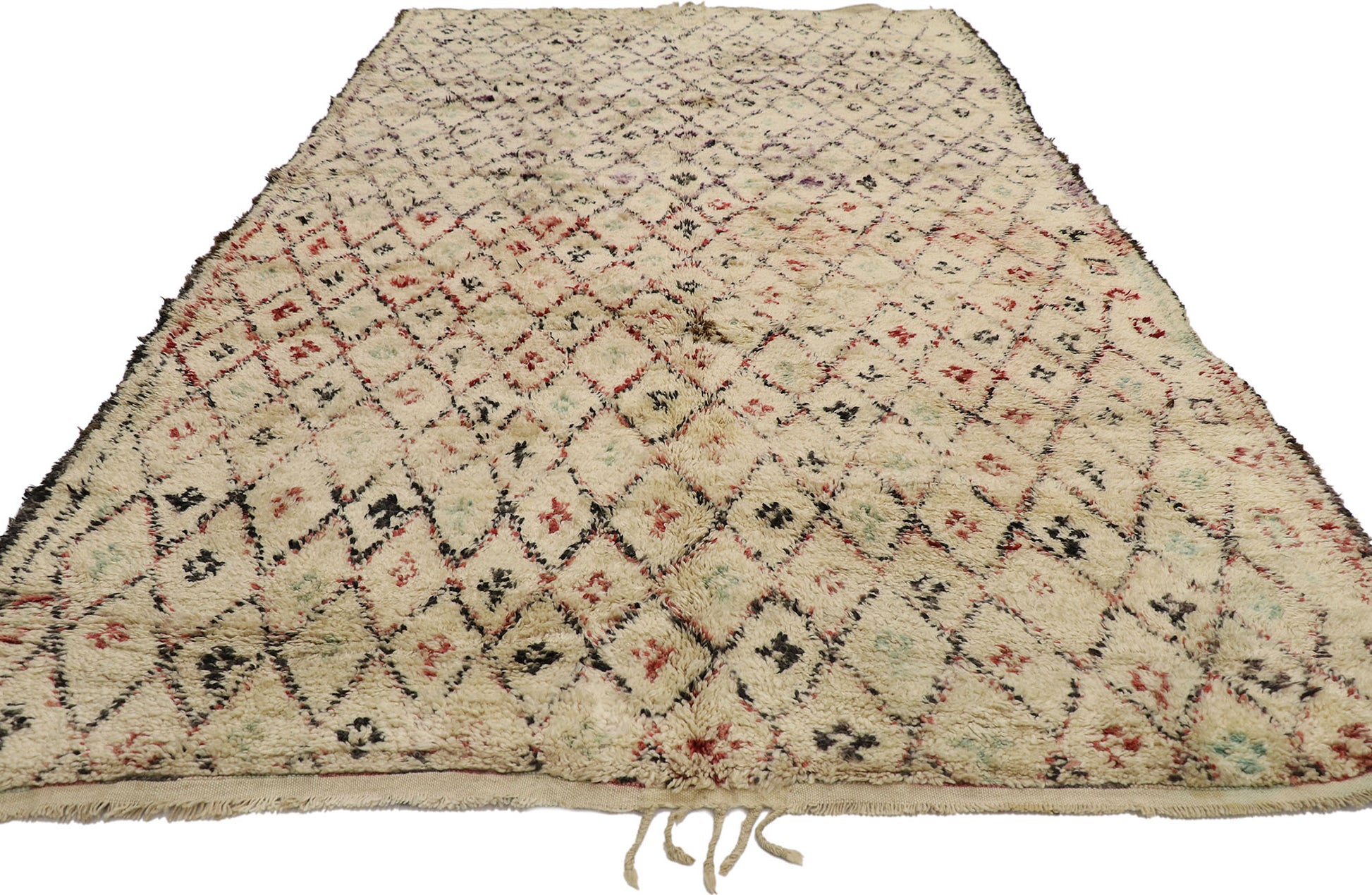 7 x 11 Vintage Beni Ourain Moroccan Rug 21513