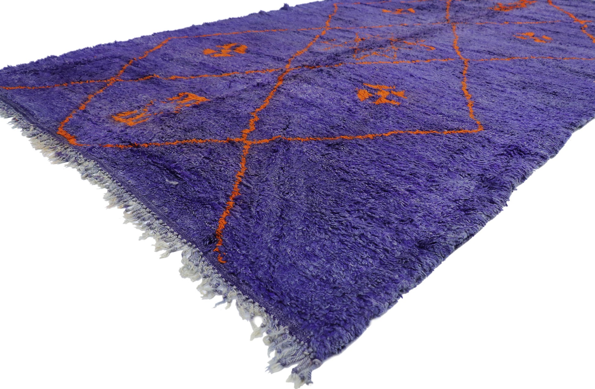 6 x 11 Vintage Purple Beni Mrirt Moroccan Rug 21514