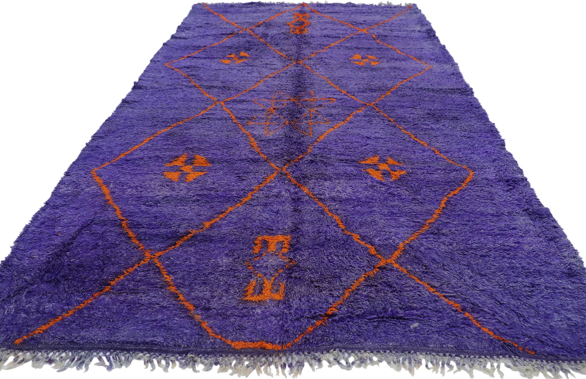 6 x 11 Vintage Purple Beni Mrirt Moroccan Rug 21514