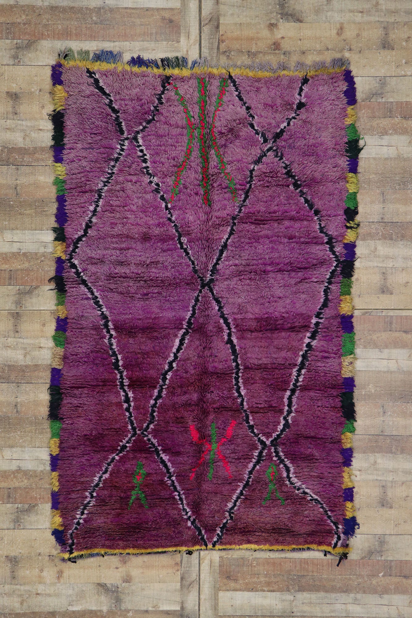 5 x 8 Vintage Purple Moroccan Rug 21521