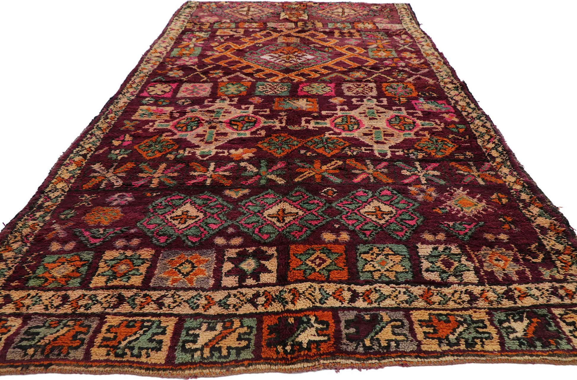6 x 12 Vintage Boujad Moroccan Rug 21523