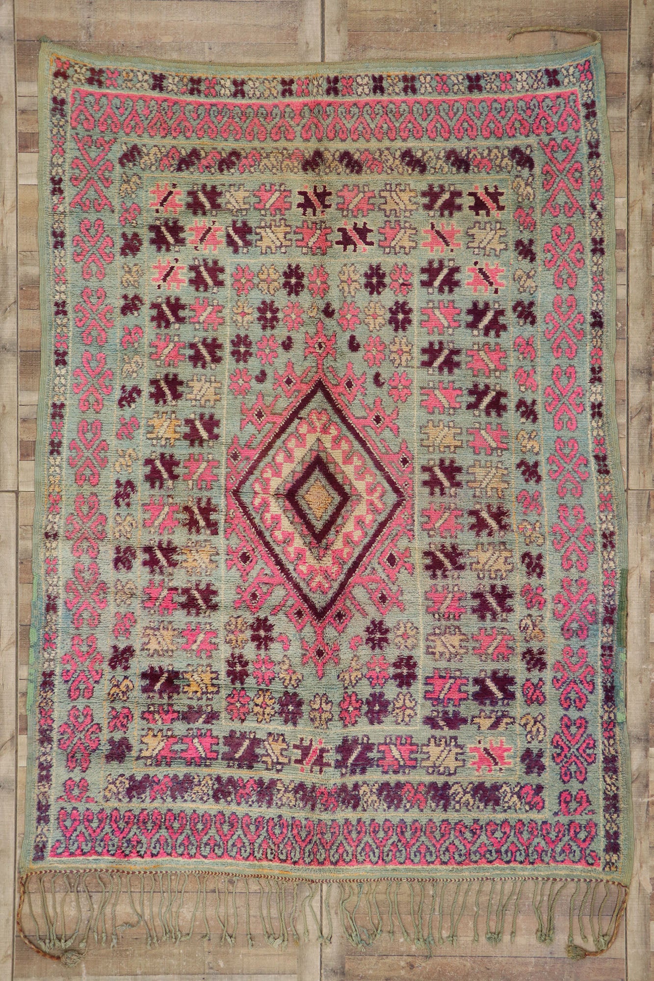 8 x 11 Vintage Boujad Moroccan Rug 21524