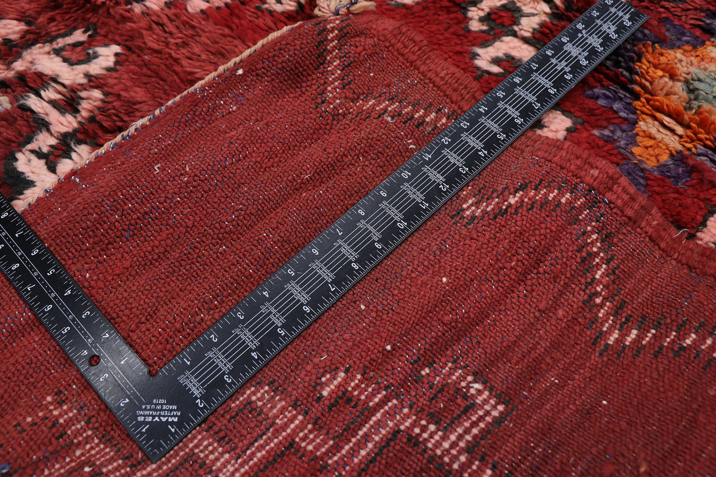 7 x 11 Vintage Red Moroccan Rug 21527