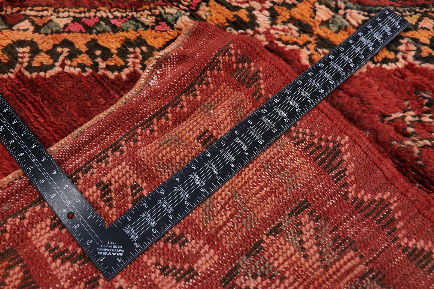 6 x 10 Vintage Red Moroccan Rug 21529
